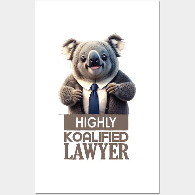 Just a Highly Koalified Lawyer Koala 3 Wall Art by Dmytro